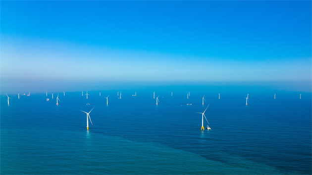 中廣核汕尾甲子一50萬千瓦海上風電機組全部併網發電