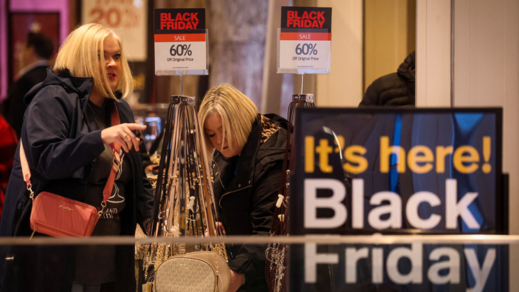 美國「黑五」銷售料增長6%至8% 低於去年同期