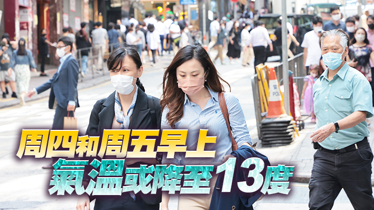 冷鋒明晚來襲 天文台料本港未來數日氣溫會急降