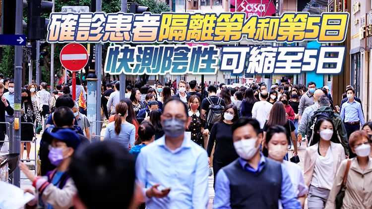 確診者及密接者隔離期9日起縮至5天 維持各項疫措至本月28日