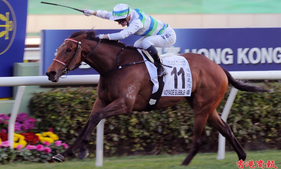 有片 | 遨遊氣泡贏香港經典一哩賽 賈傑美起孖捧盃大發雌威