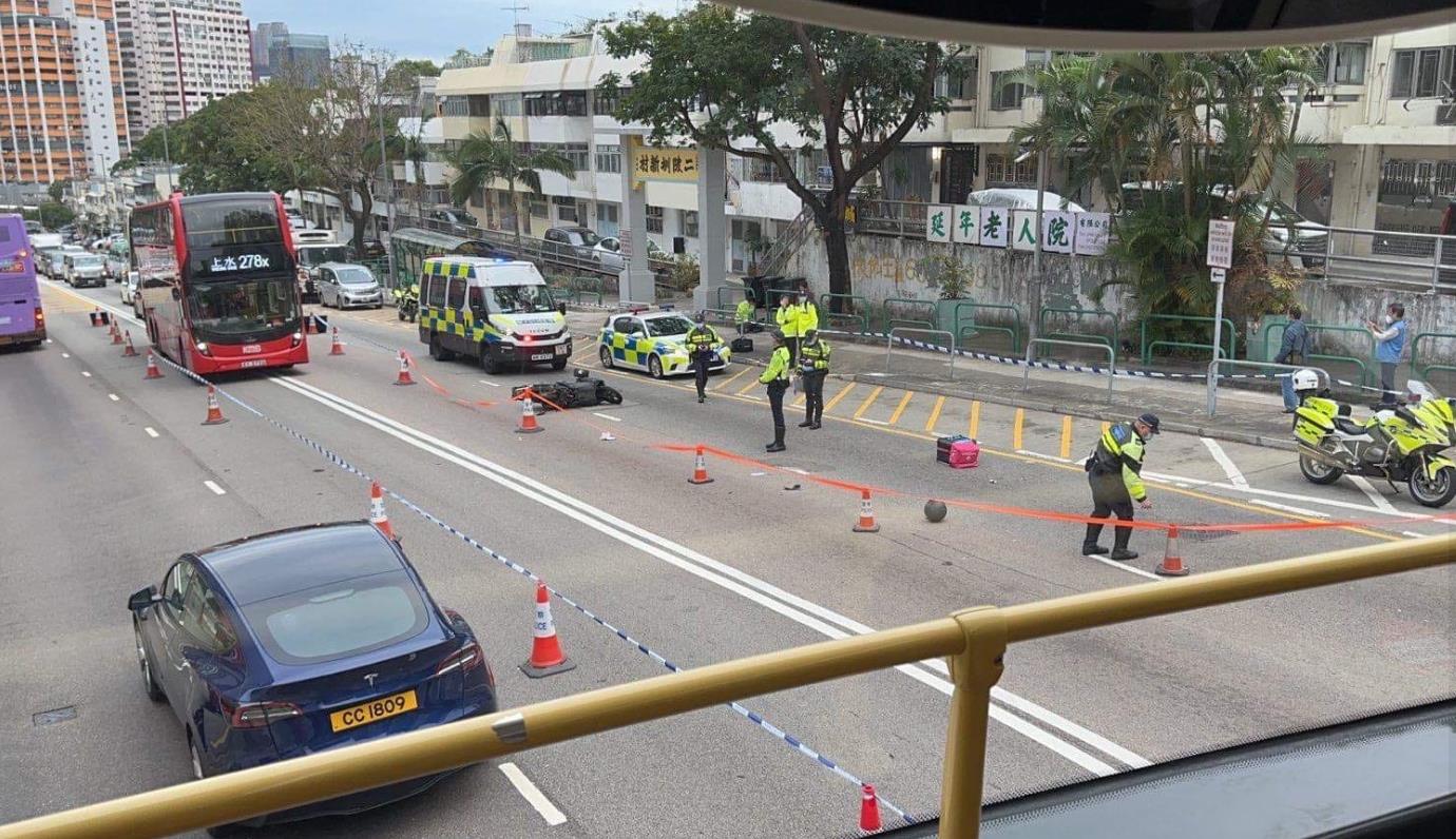 葵涌電單車與的士相撞 鐵騎士送院不治