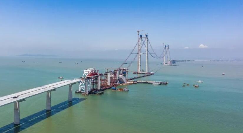 深中通道建設現場熱火朝天 智能製造為超級工程按下「加速鍵」