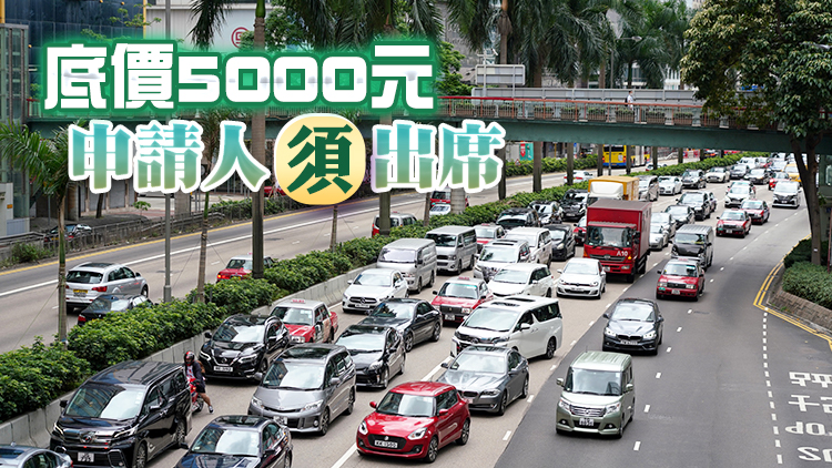 自訂車牌拍賣會3月26日舉行 240個號碼公開競投