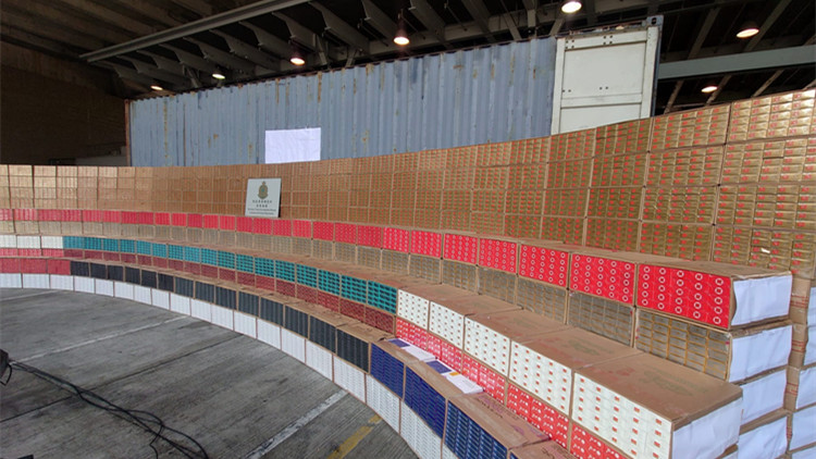 海關反私煙拘捕78人  緝獲6800萬支私煙市值2.5億元