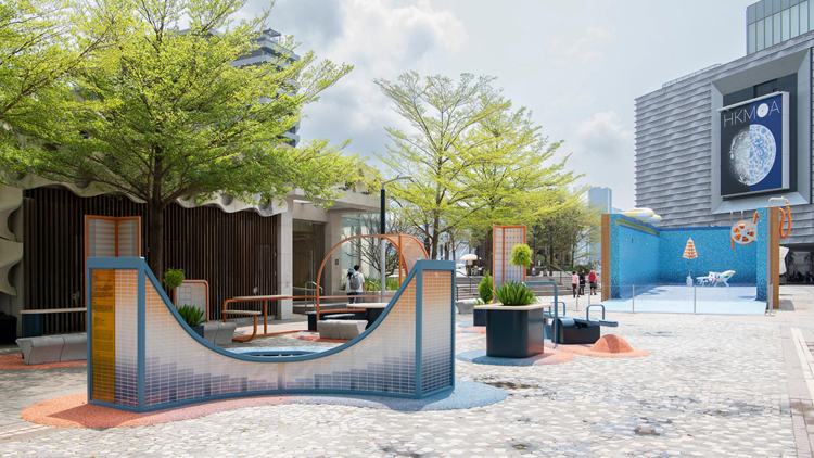 大型戶外裝置展「游·遊」以巨型泳池及微型香港地標打造玩味空間