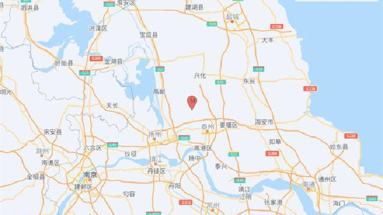 江蘇揚州市江都區發生3.1級地震