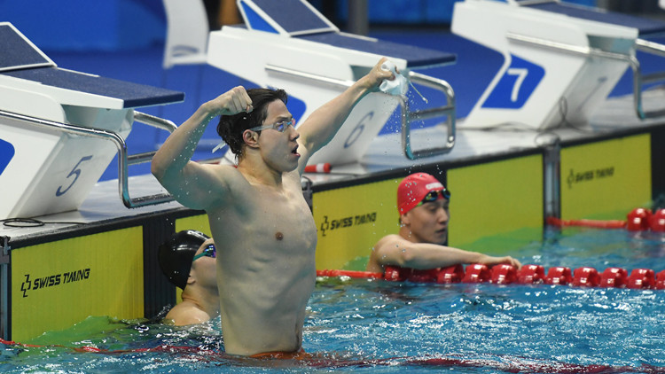 覃海洋刷新男子100米蛙泳亞洲紀錄