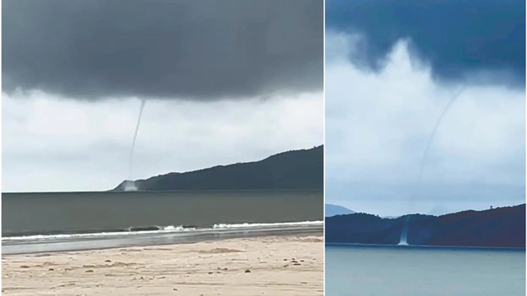 有片 | 奇觀！深圳一海域驚現「龍吸水」