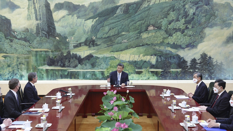 習近平會見美國國務卿布林肯