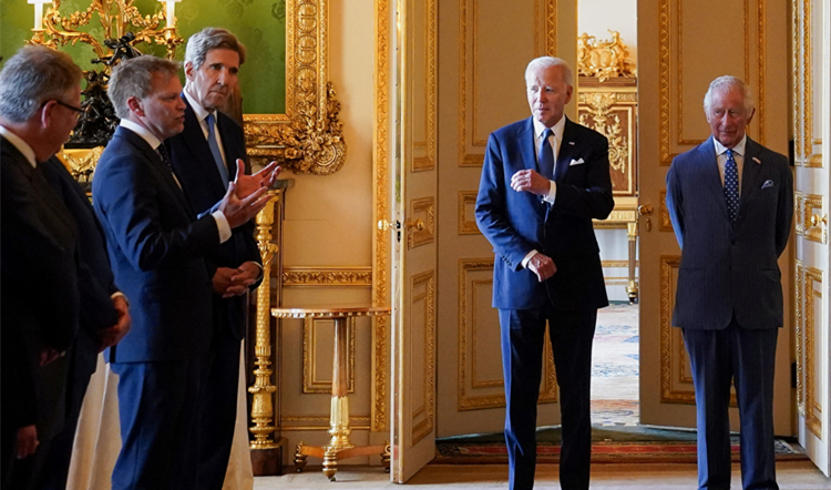 英國國王查理斯加冕後首次會見美國總統拜登