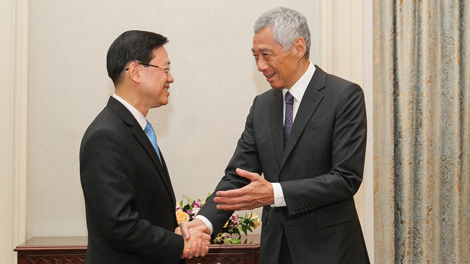 李顯龍：歡迎李家超來訪 很高興繼續溝通並加強合作