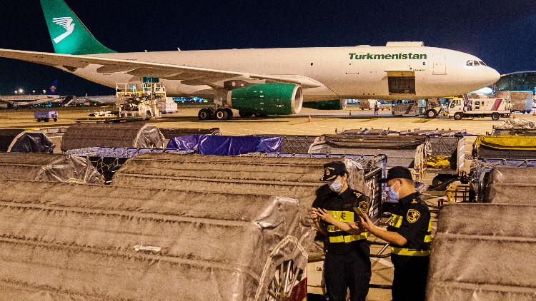 粵港澳大灣區首架直飛土庫曼斯坦國際貨運航線正式開通