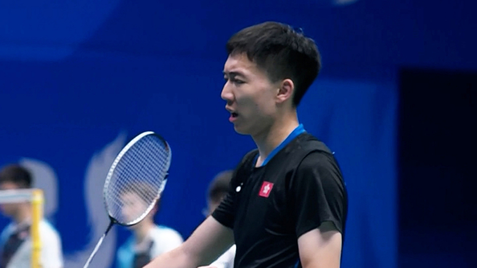大運會羽毛球男單比賽 港隊高城熙入四強