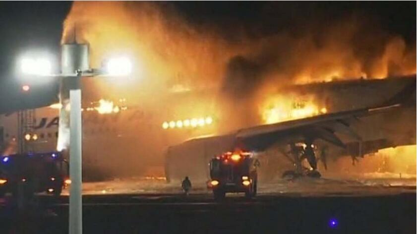 追蹤報道丨日本東京羽田機場兩機碰撞 5人死亡 