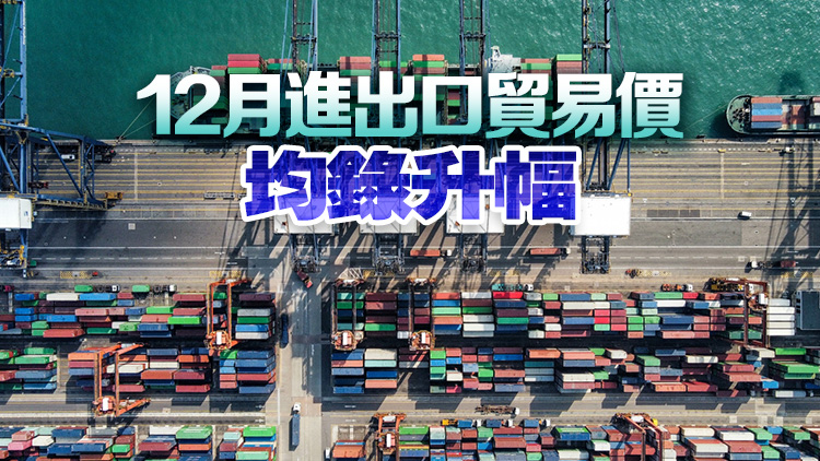 本港去年12月進出口貿易貨量升約7%