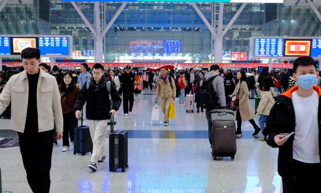 春節假期中國鐵路發送旅客近9946萬人次