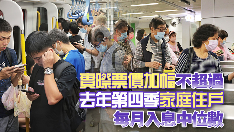 票價調整觸及封頂機制 港鐵今年6月起最多加價3.09%