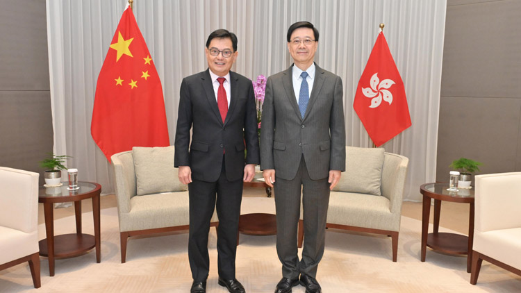 李家超與新加坡副總理王瑞杰會面