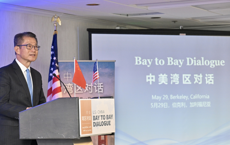 陳茂波訪美出席兩大型會議 稱兩個灣區有龐大合作空間