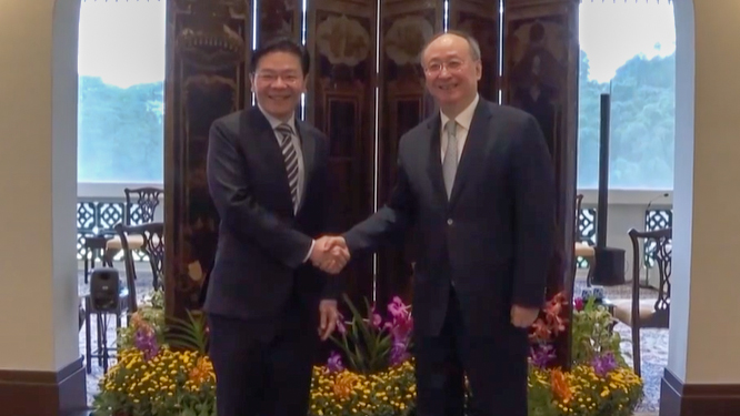 新加坡總理黃循財會見尹力