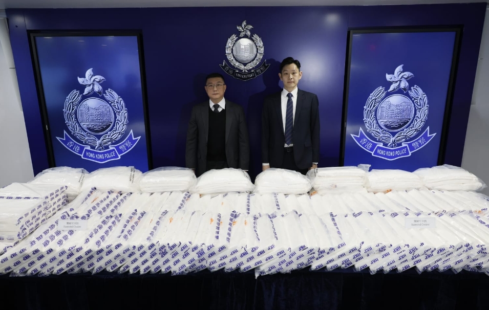 警方將軍澳破毒品儲存倉 拘兩男檢4.3億元可卡因