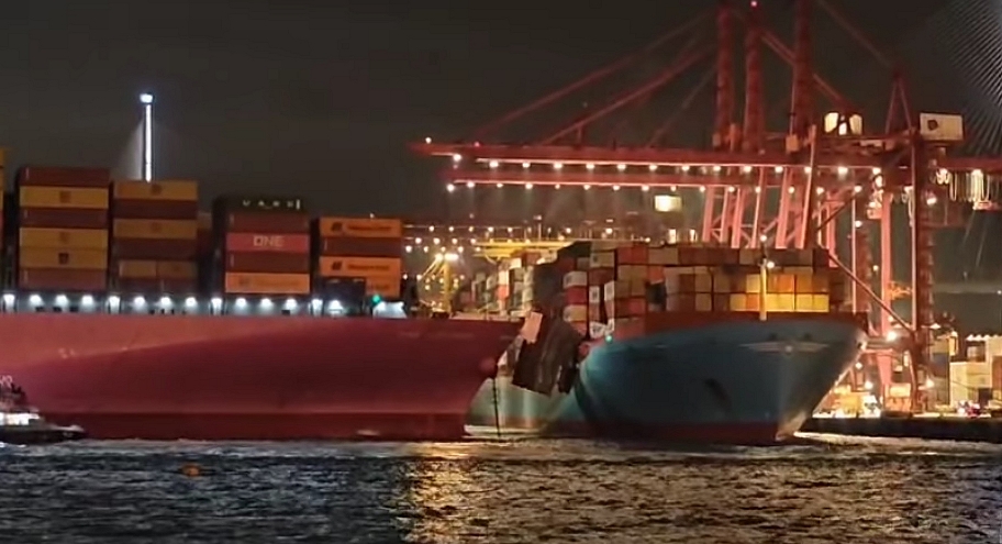 葵涌貨櫃碼頭兩貨船相撞 海事處證實無人受傷