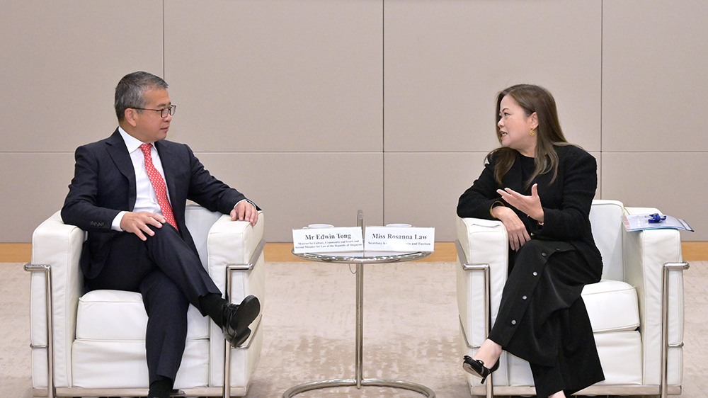 羅淑佩與新加坡部長會面 探討深化文化體育旅遊合作