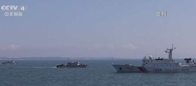 中國海警依法驅離日非法進入中國釣魚島領海船隻