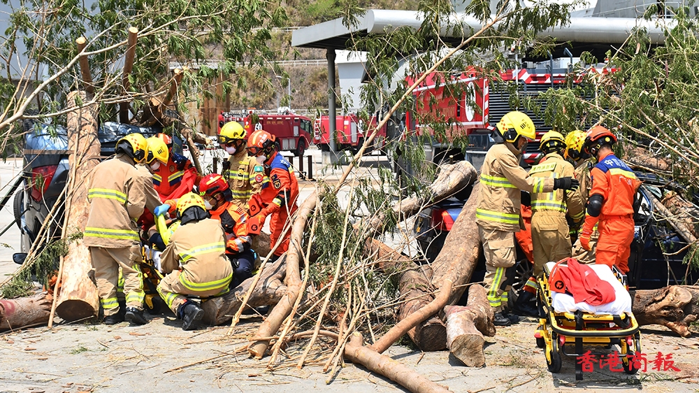 圖集｜大灣區聯合救援演練在港舉行 粵港澳模擬協作應對重大災害