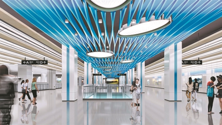 廣州地鐵十號線車站首度亮相 西塱至廣州大道中段年內開通