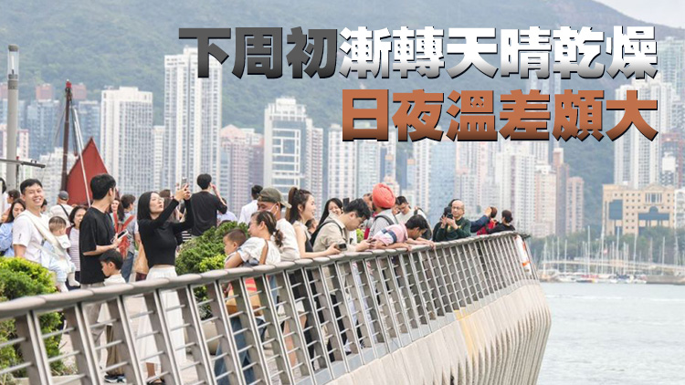 天文台：冷鋒明日為珠江口帶來驟雨狂風雷暴 本港周日氣溫最低17度