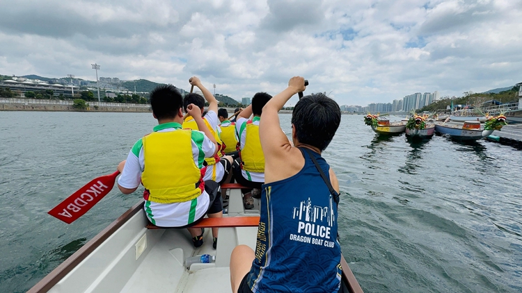 邊界警區少訊龍舟隊集訓 預習競渡比賽