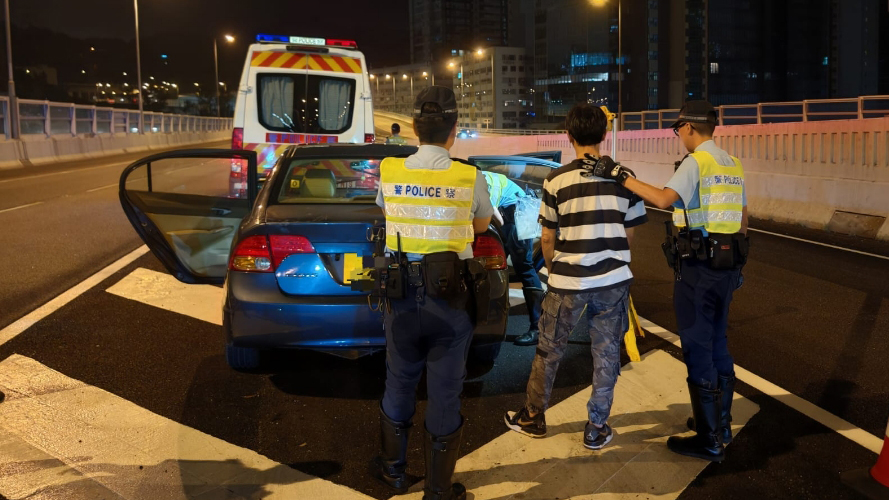 警方新界南打擊醉駕 拘18人扣查8輛車