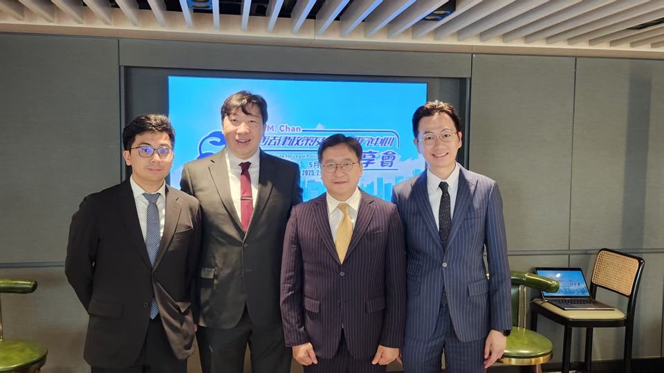 法律智庫舉行傳媒茶聚 陳澤銘分享訪美經歷見聞