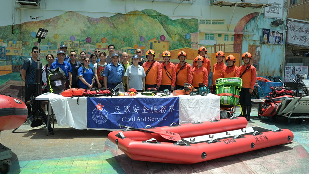 大澳嚴重水浸模擬救援演習 提高居民應變能力