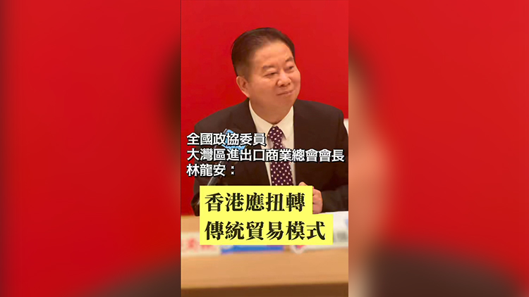 有片丨全國政協委員、大灣區進出口商業總會會長林龍安：香港應扭轉傳統貿易模式