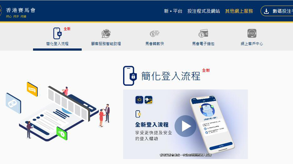 提升數碼服務保安 馬會簡化登入流程