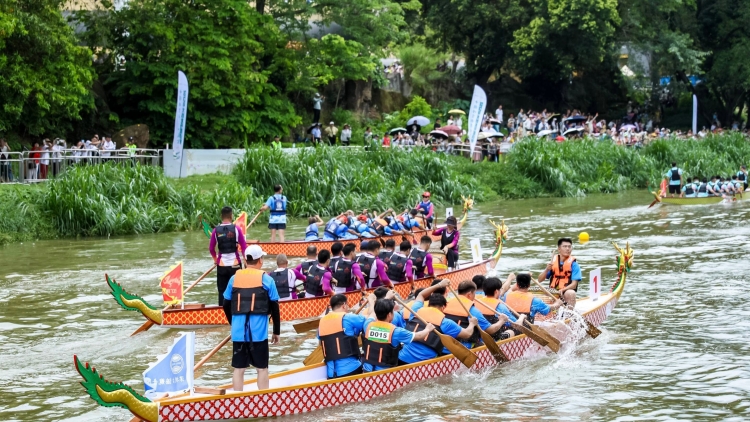 「群龍」競渡龍崗河 深圳這場龍舟賽太「燃」了！