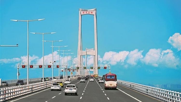 內地端午假期 深中通道料車流保持高位運行