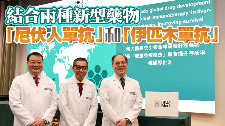 港大醫學院研發創新肝癌藥物 雙重免疫療法顯著提升存活率