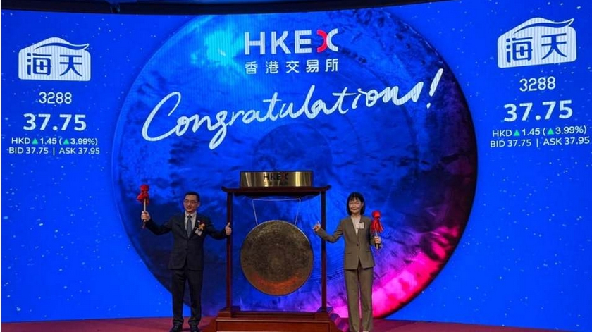 海天首掛「無肉食」 高開逾3%每手賬賺120元