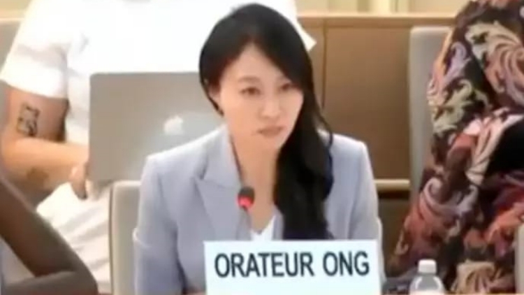 陳穎欣赴聯合國人權理事會發言 斥美助長種族滅絕巴人