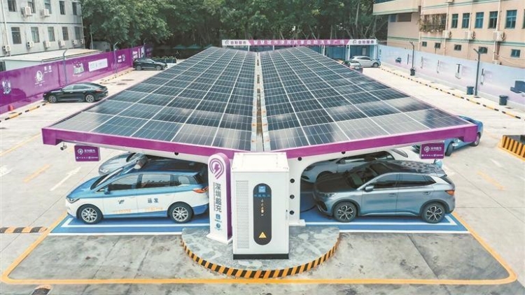 車網互動規模化反向放電首次示範 深圳5天放電超7萬度全國第一