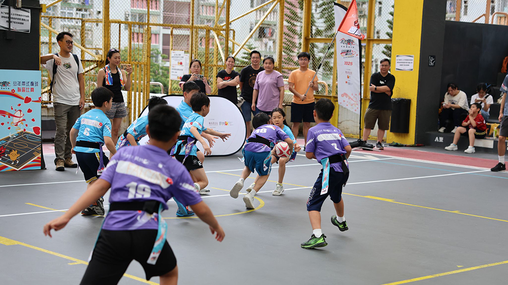 《全民騰飛 》舉辦少年帶式欖球賽並宣傳十五運會