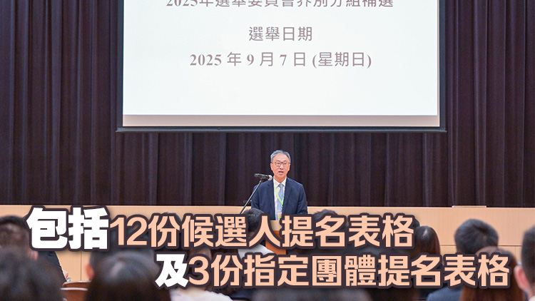 選委會補選提名期今展開 首日接獲15份提名表