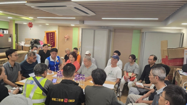 益豐大廈所有電力恢復在即 各部門群策群力助居民渡難關