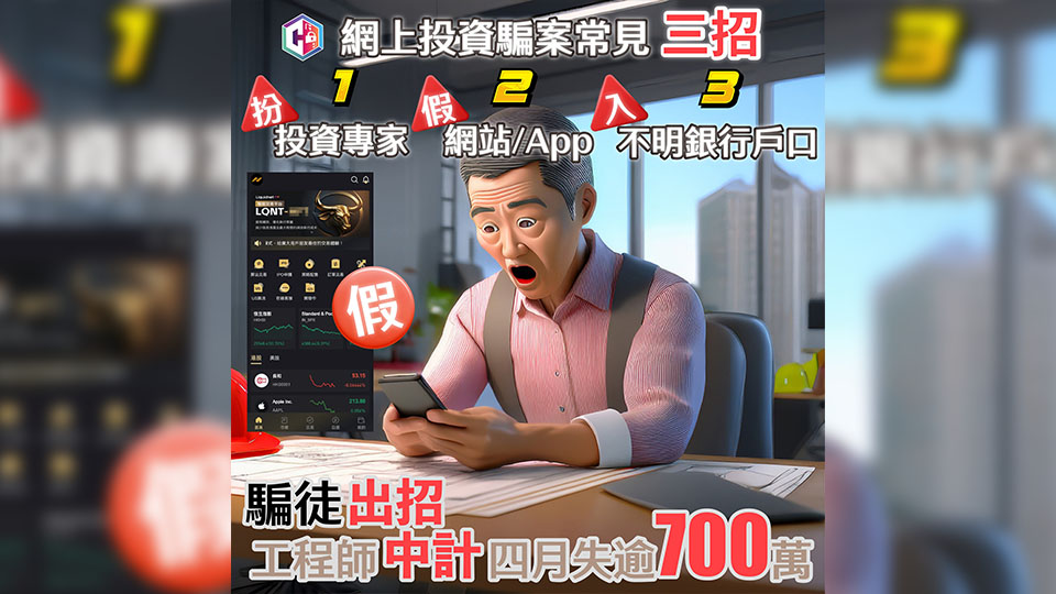 過去一周警方接逾150宗網上投資騙案 涉款逾1.3億元