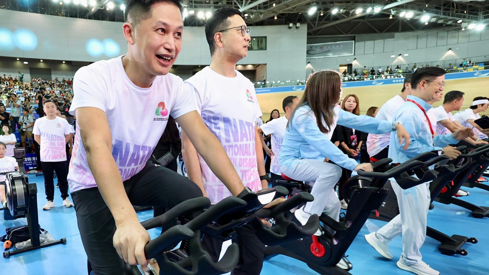 十五運會和殘特奧會倒計時100日 消防處參與踏單車機最後100公里