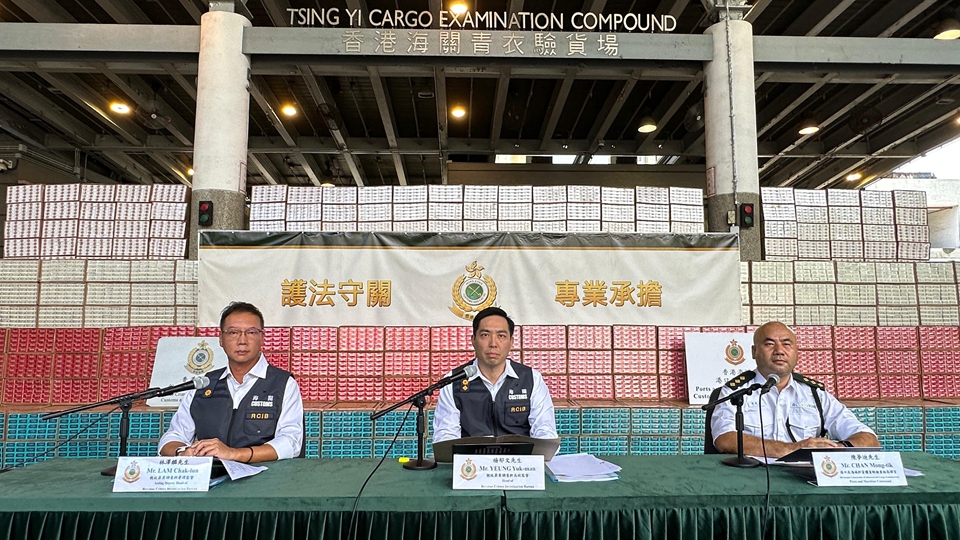 海關上半年檢獲2.78億支私煙 市值12.5億元 正修訂法例提高私煙刑罰